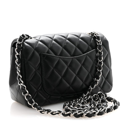 Chanel Lambskin Quilted Mini Rectangular Flap Black 3 of 10