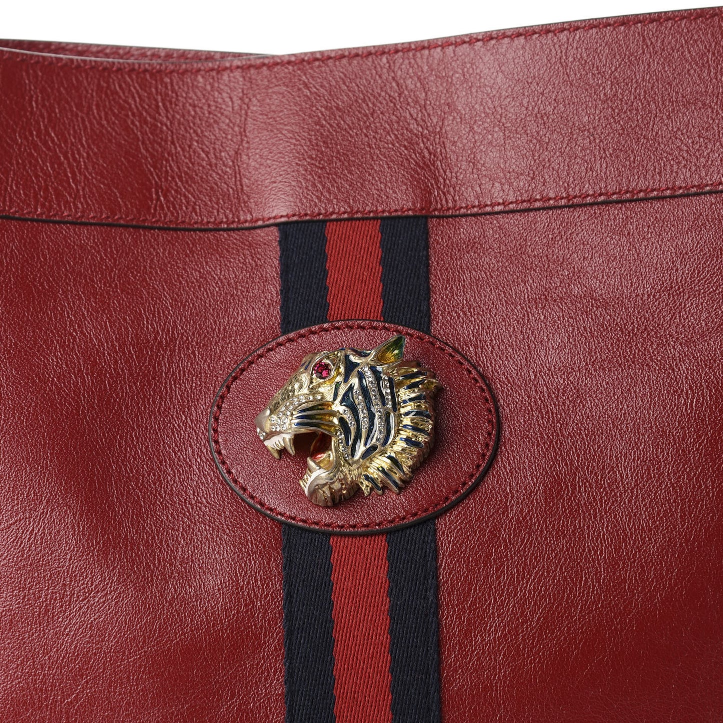 Calfskin Large Rajah Chain Tote Romantic Cherry