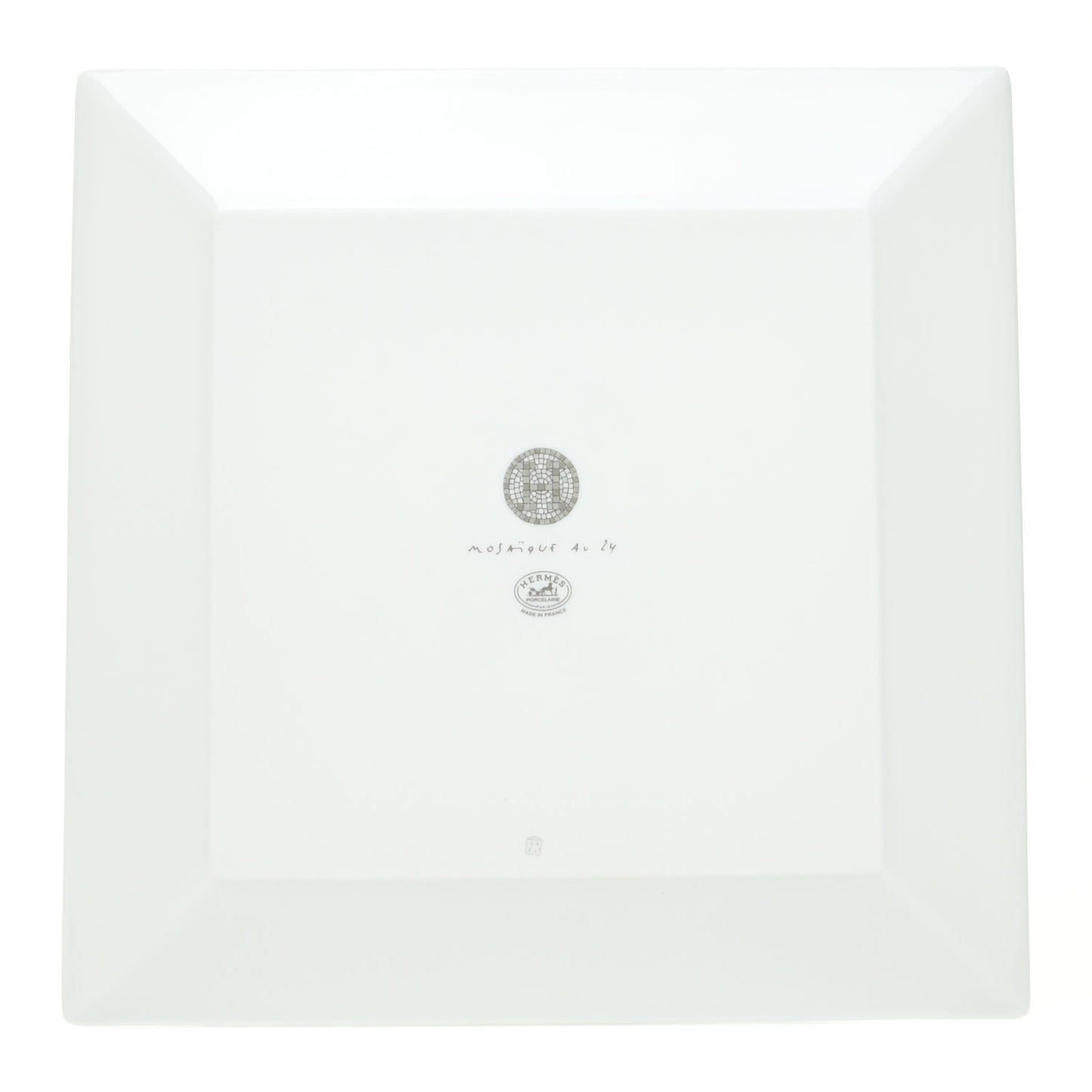Porcelain Mosaique Au 24 Platinum Square Plate N°3