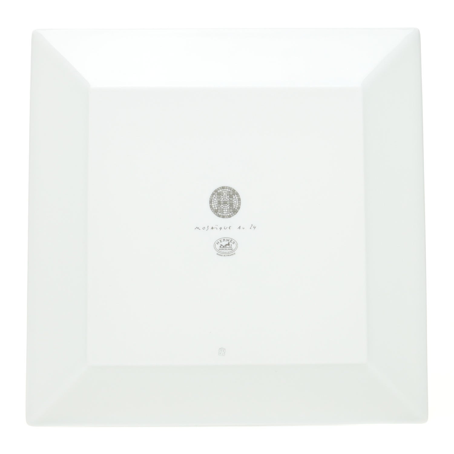 Hermes Porcelain Mosaique Au 24 Platinum Square Plate N°3 3 of 6
