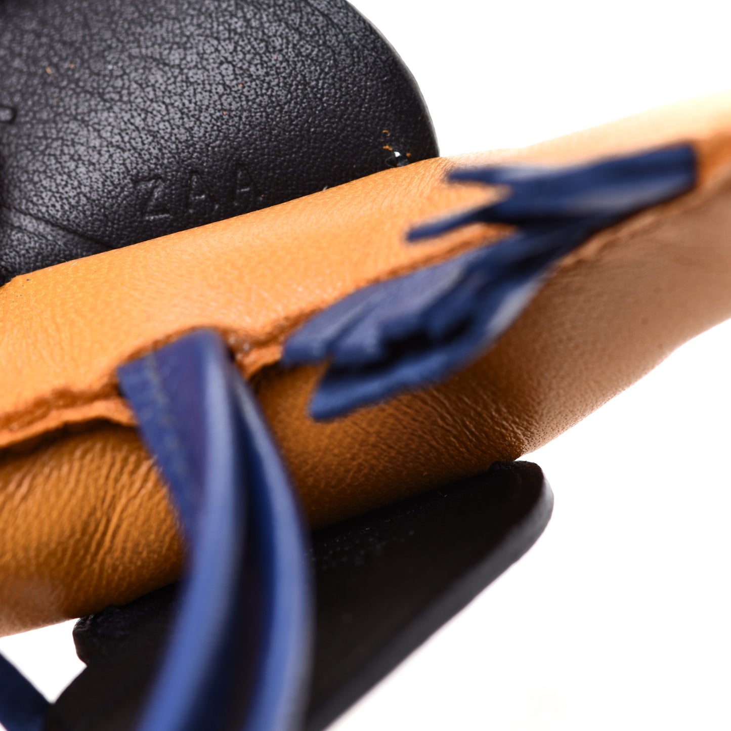 Milo Lambskin Grigri Rodeo Pegase Horse Bag Charm PM Sesame Black Bleu Saphir