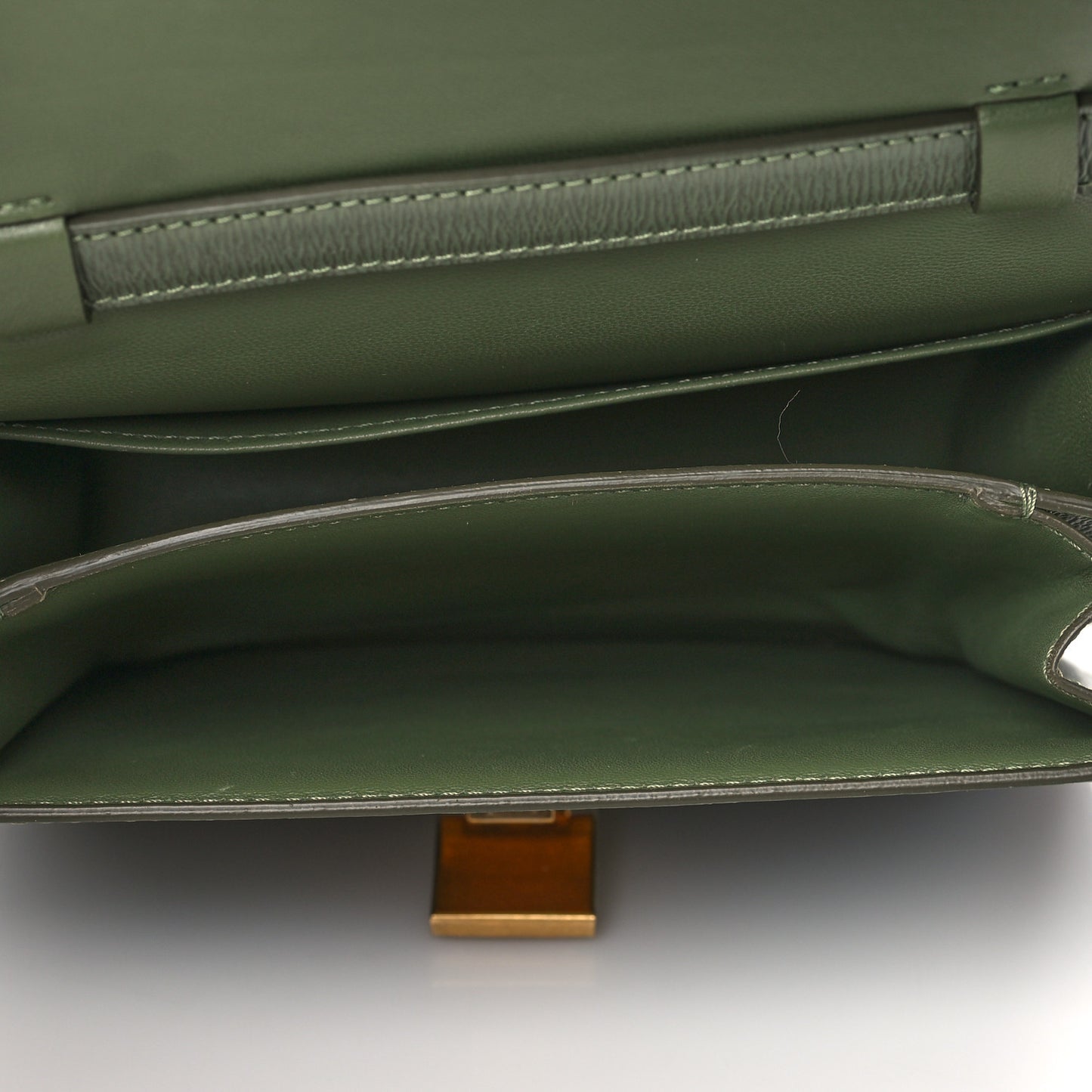 Liege Calfskin Teen Classic Box Flap Bag Light Khaki