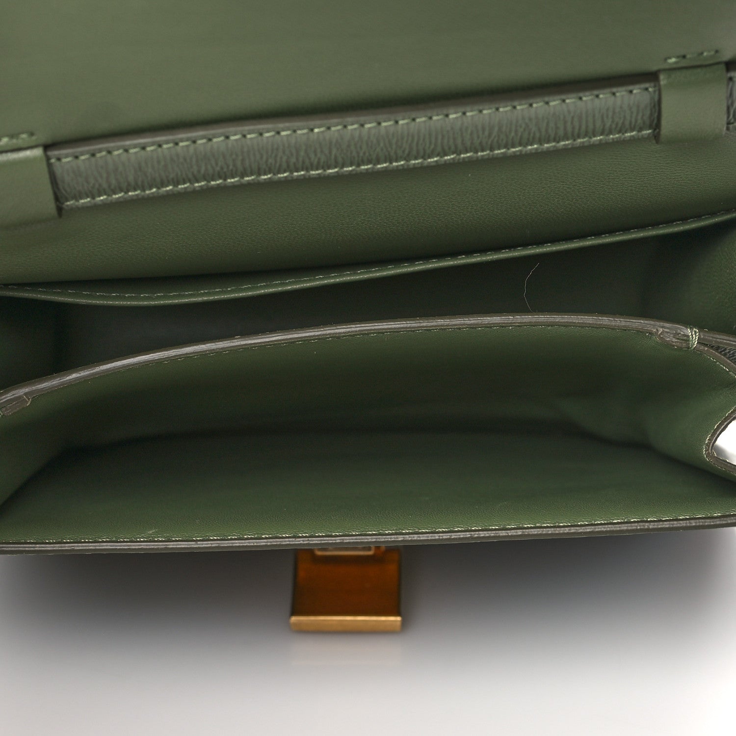 Celine Liege Calfskin Teen Classic Box Flap Bag Light Khaki 6 of 10