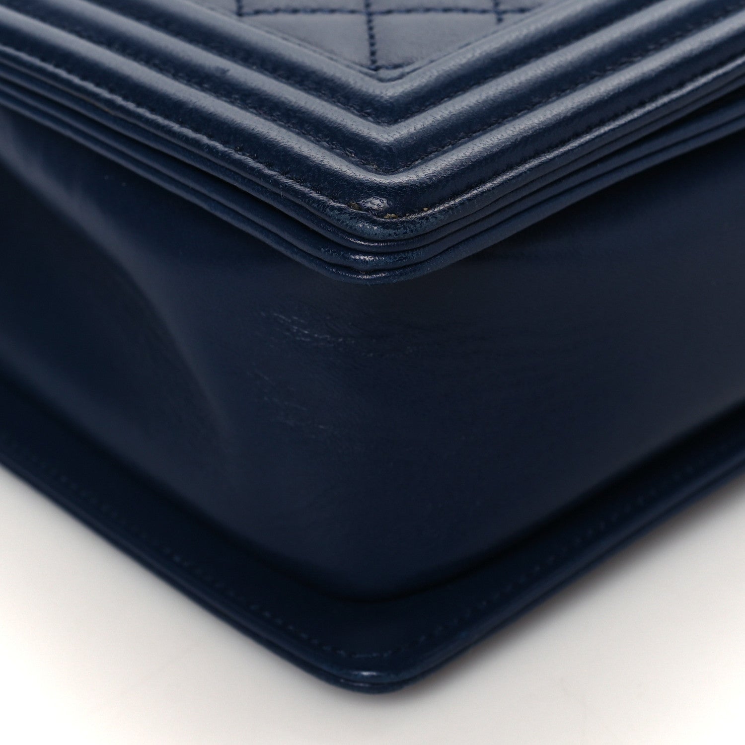 Chanel Lambskin Quilted New Medium Boy Flap Navy 9 of 11