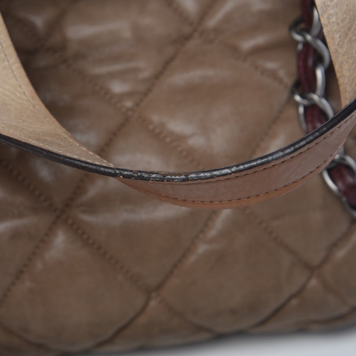 Chanel Iridescent Calfskin Quilted Large In The Mix Tote Khaki 15 of 17