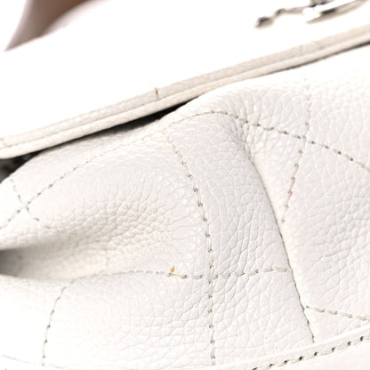 Chanel Calfskin Stitched Flap Bag White 7 of 15