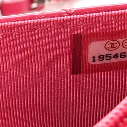 Chanel Patent Quilted Wallet On Chain WOC Fuchsia 8 of 11