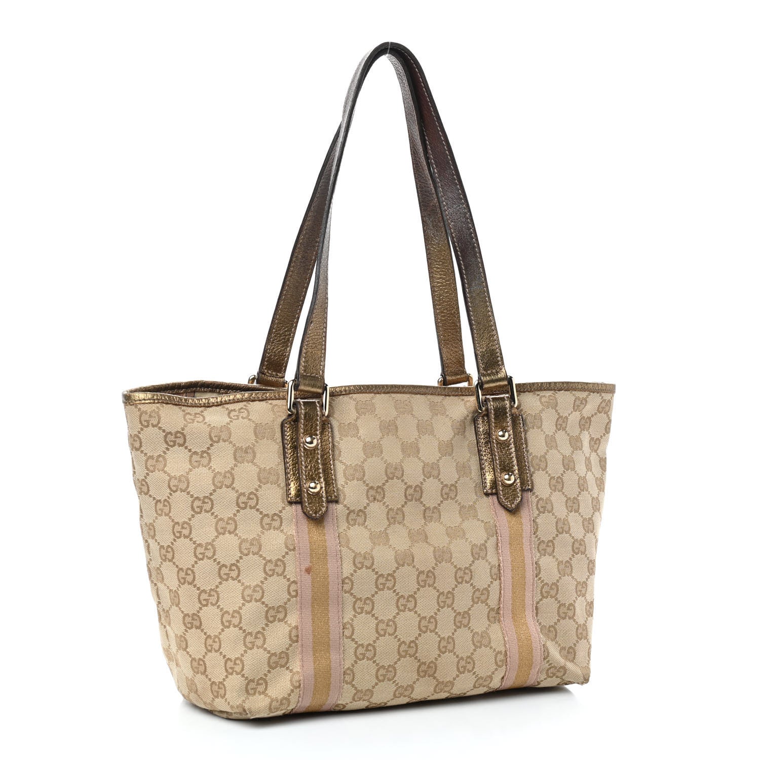 Gucci Monogram Medium Jolicoeur Tote Metallic 2 of 10