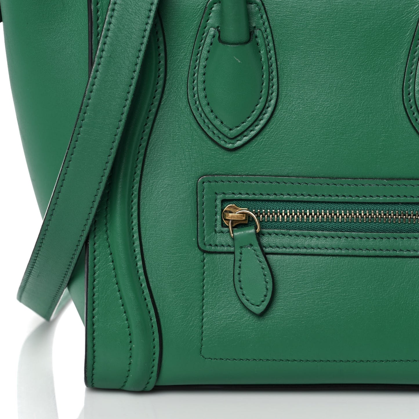 Smooth Calfskin Nano Luggage Grass