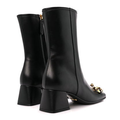 Gucci Nappa Charlotte Horsebit 55mm Ankle Boots 35.5 Black 4 of 9
