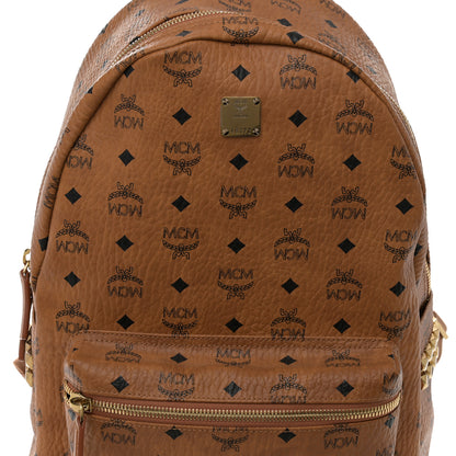 MCM Visetos Medium Side Studs Stark Backpack Cognac 8 of 11