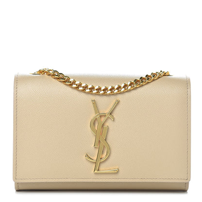 Saint Laurent Grain De Poudre Small Monogram Kate Satchel Nude Powder 1 of 11