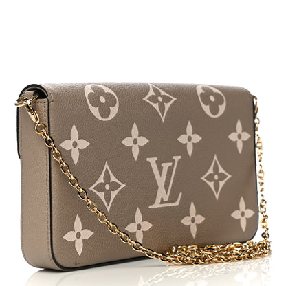 Louis Vuitton Empreinte Monogram Giant Felicie Pochette Tourterelle Creme 2 of 14