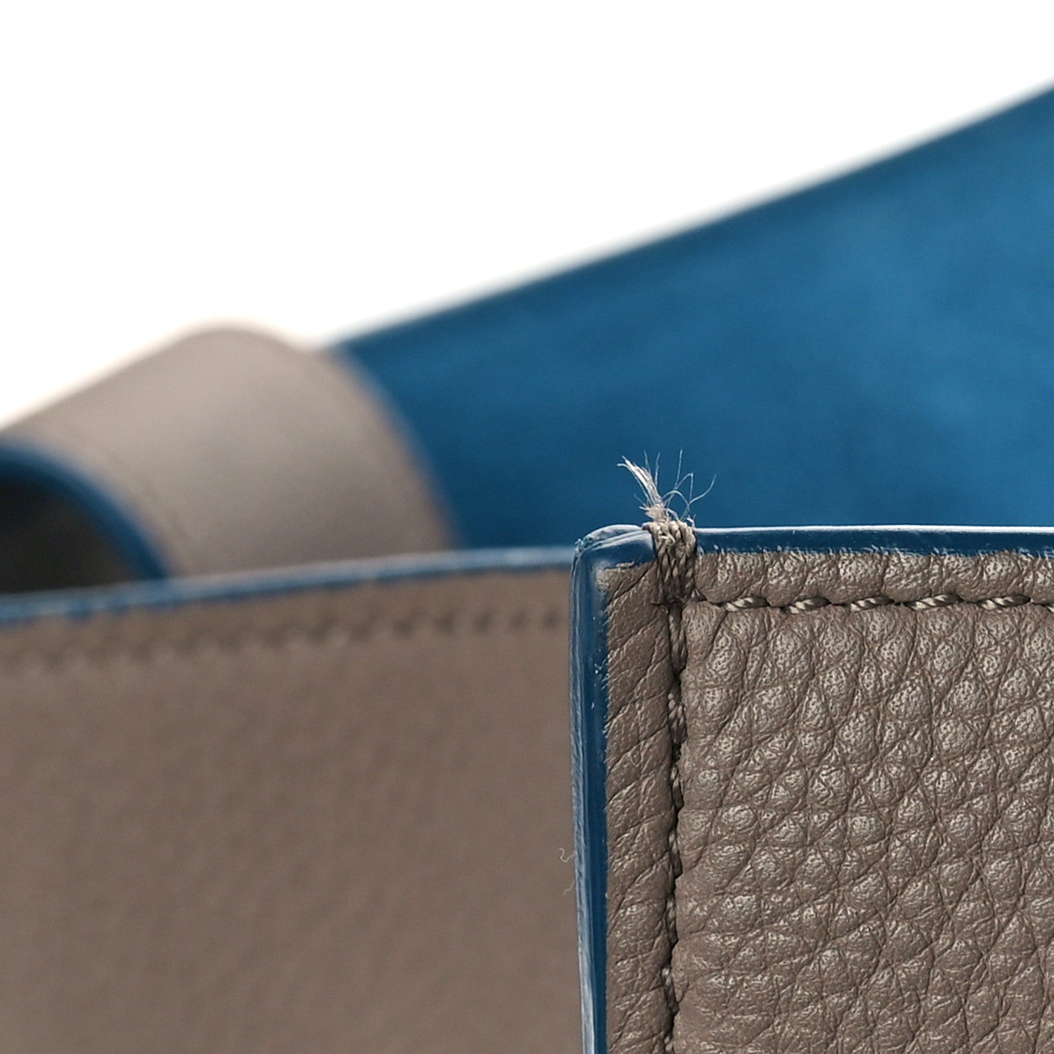 Celine Baby Grained Medium Phantom Luggage Taupe Blue Trim 14 of 14