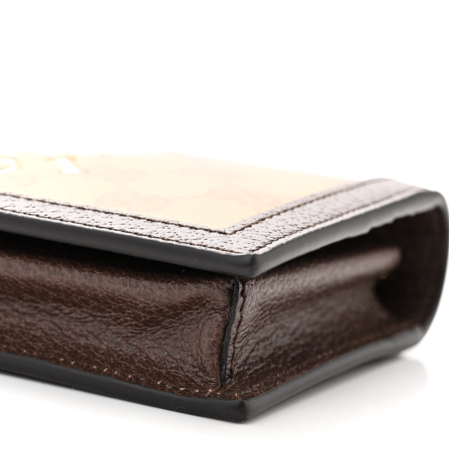 Gucci X ADIDAS Monogram Trefoil Embossed Wallet On Chain Brown 9 of 10