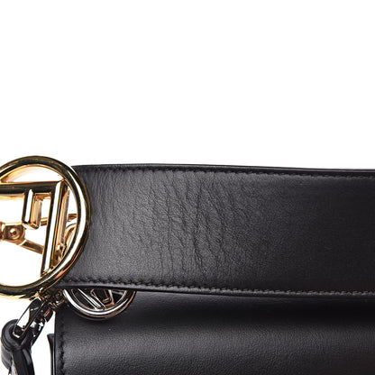 Fendi Vitello Century Velvet F is Fendi FF Kan I Shoulder Bag Black Tobacco 14 of 14