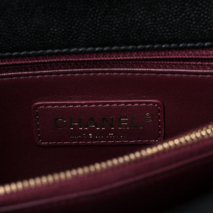 Chanel Caviar Quilted Small Coco Handle Flap Black 6 of 10
