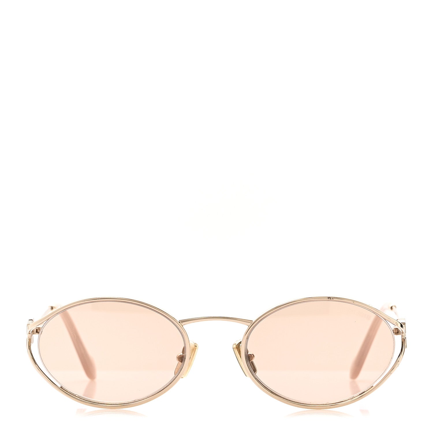 Miu Miu Metal Oval Sunglasses SMU52Y Gold 3 of 6