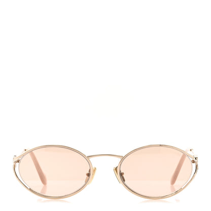 Miu Miu Metal Oval Sunglasses SMU52Y Gold 3 of 6