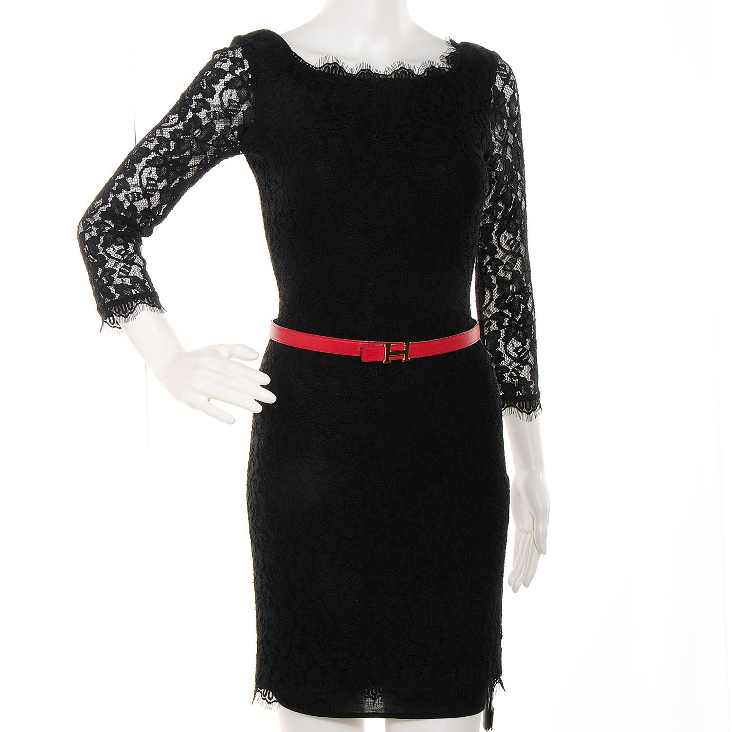 Hermes Box Constance 18mm H Belt 70 Rouge Vif Noir 2 of 6