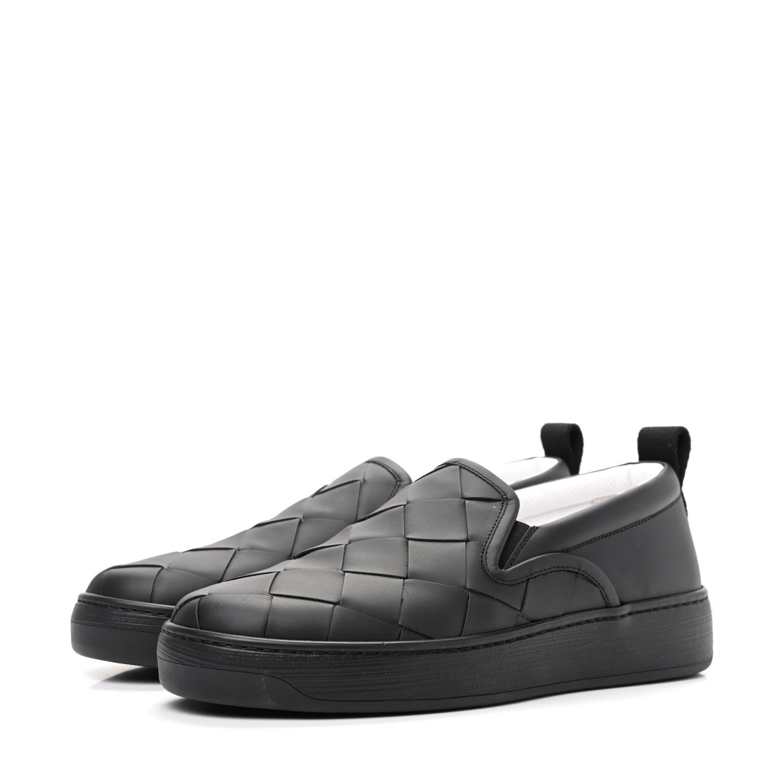 Bottega Veneta Nappa Intrecciato Slip On Sneakers 40 Black 3 of 7