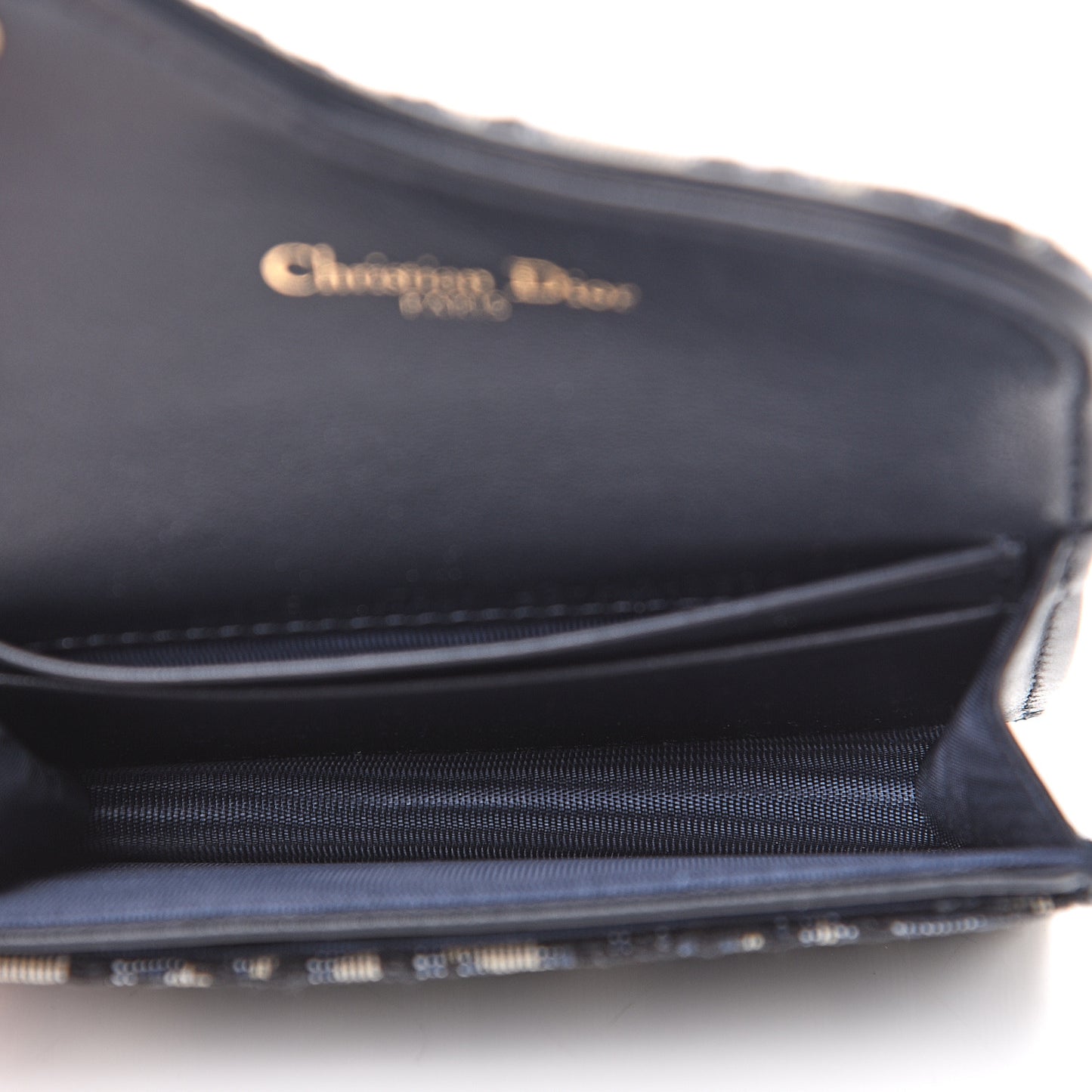 Oblique Saddle Card Holder Blue