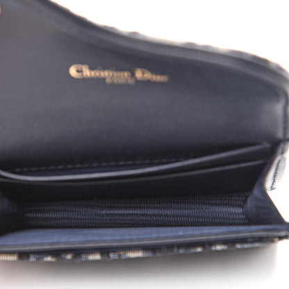 Christian Dior Oblique Saddle Card Holder Blue 4 of 7