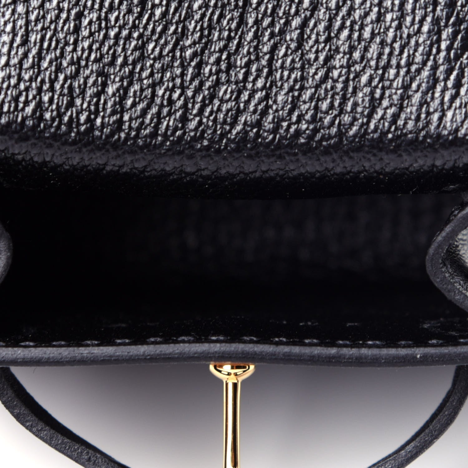 Hermes Tadelakt Mini Kelly Twilly Bag Charm Black 5 of 8
