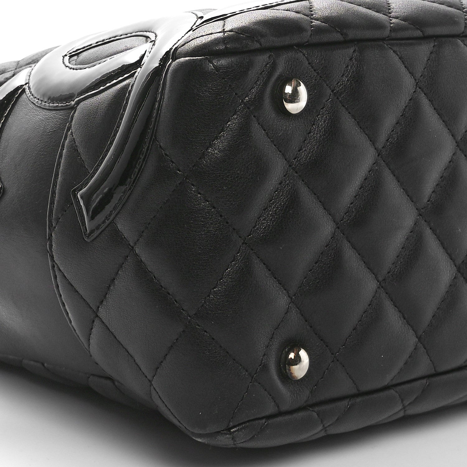Chanel Calfskin Quilted Large Cambon Bowler Black 9 of 10