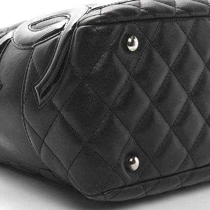Chanel Calfskin Quilted Large Cambon Bowler Black 9 of 10