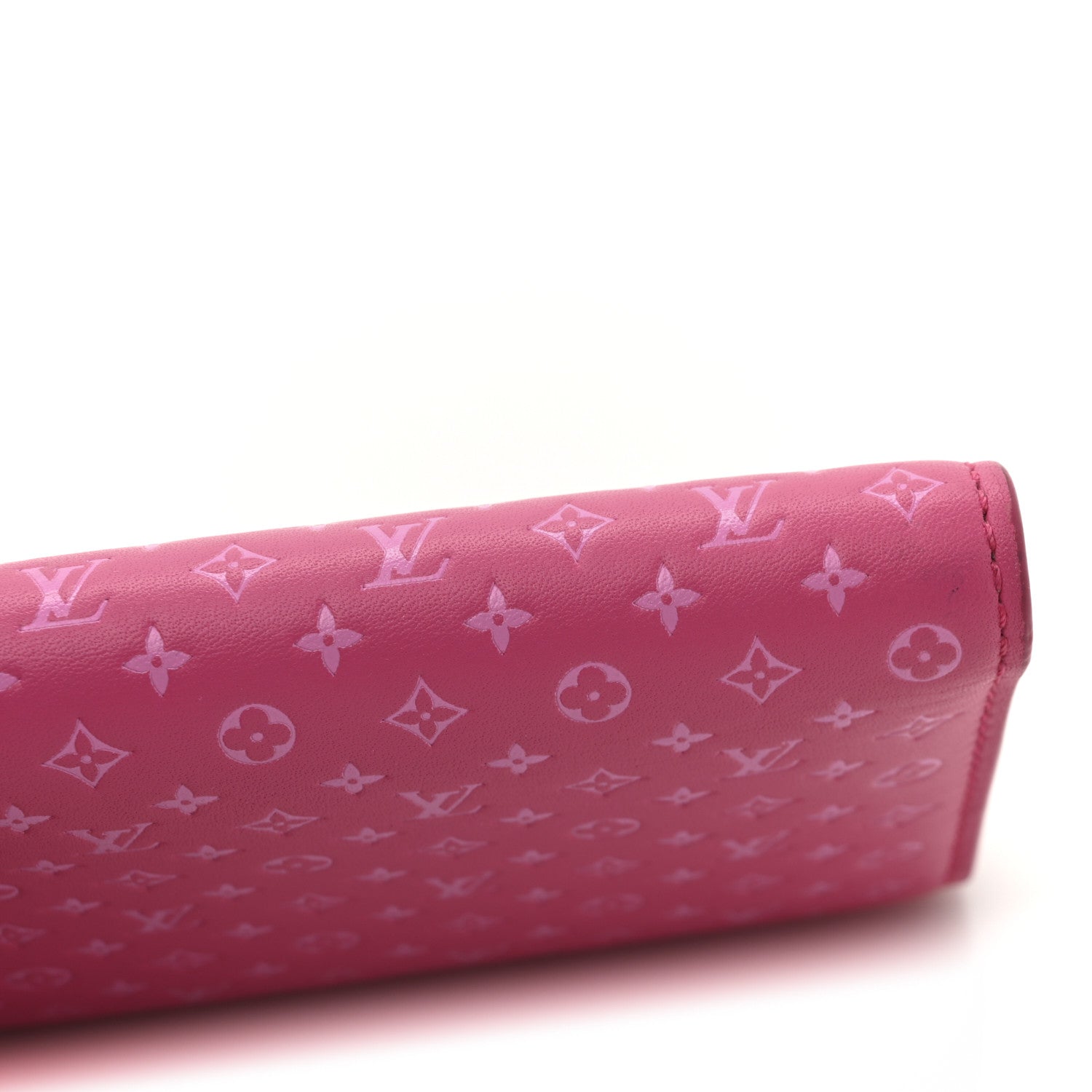 Louis Vuitton Calfskin Nanogram Embossed Victorine Wallet Rose 9 of 9