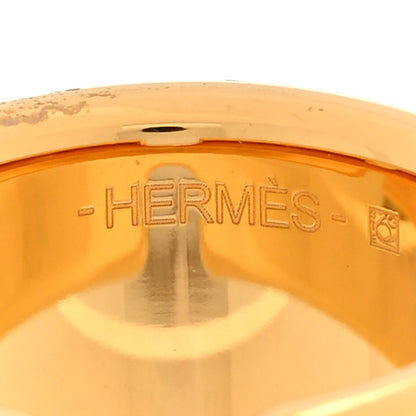 Hermes Madame Calfskin Large Olympe Ring XS 50 5.25 Gold 4 of 6