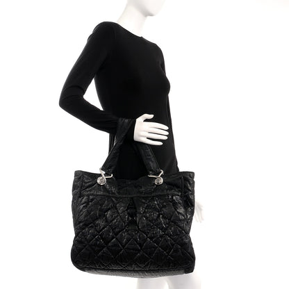 Chanel Crinkled Coated Canvas Le Marais Large Tote Black 2 of 8