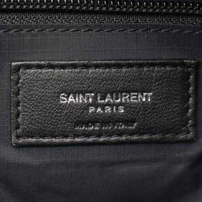 Saint Laurent Calfskin Crocodile Embossed Camp Camera Bag Black 6 of 11