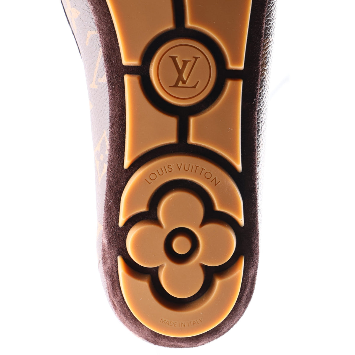Monogram Grained Calfskin Flore Car Loafers 40 Cacao Brown