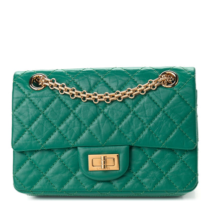 Chanel Aged Calfskin Quilted 2.55 Reissue Mini Flap Green 1 of 9