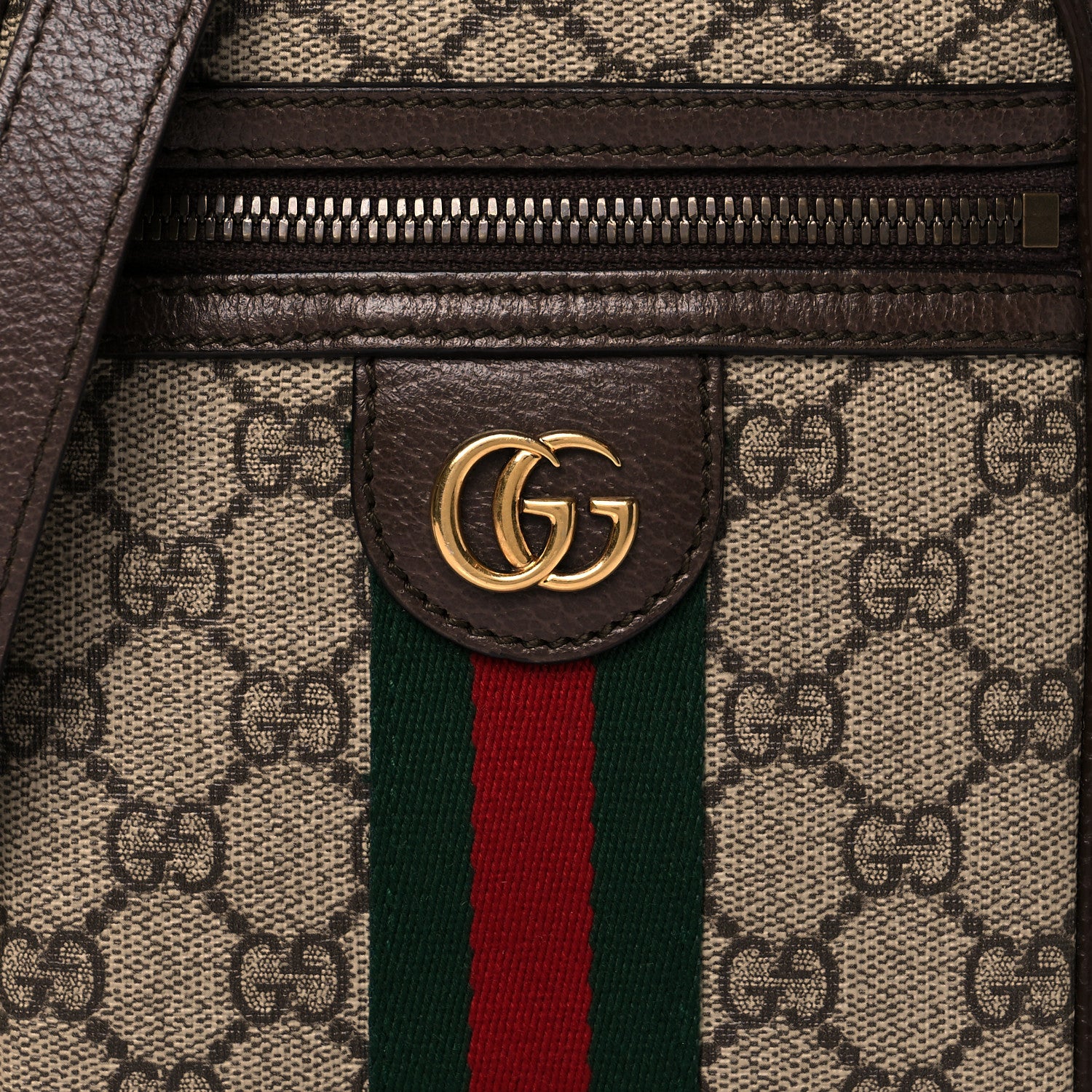 Gucci GG Supreme Monogram Web Mini Ophidia Messenger Brown 8 of 11