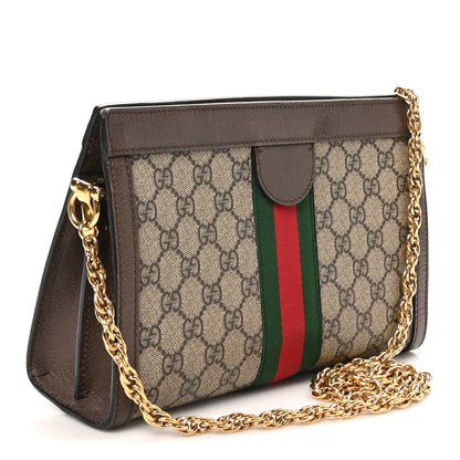 Gucci GG Supreme Monogram Web Small Ophidia Chain Shoulder Bag Brown 3 of 10