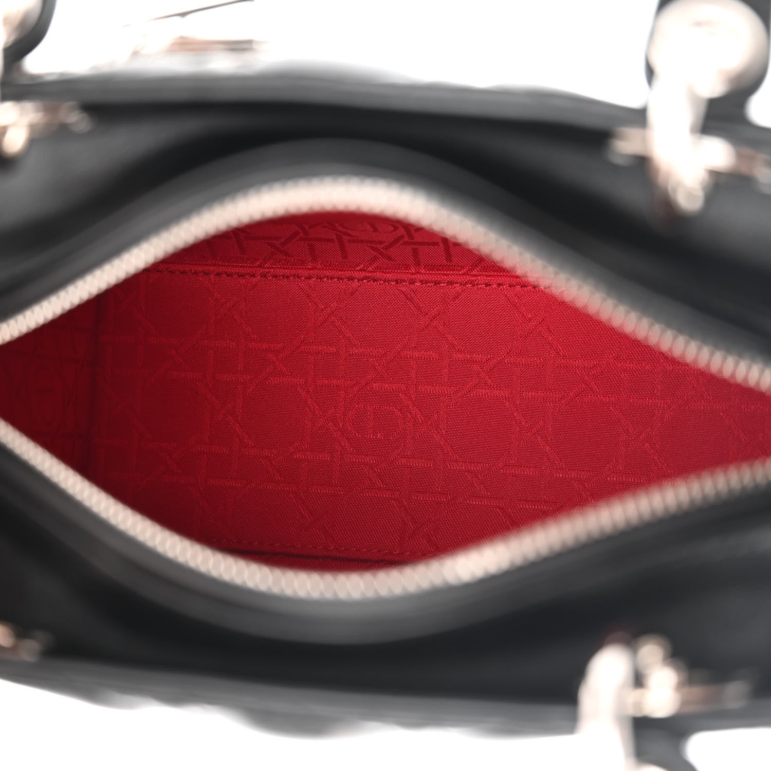 Christian Dior Lambskin Cannage Medium Lady Dior Black 5 of 12