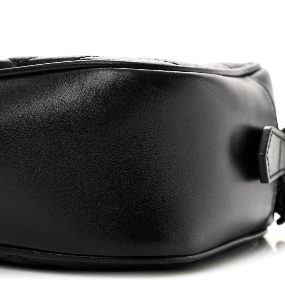 Calfskin Matelasse Monochrome Small GG Marmont Chain Shoulder Bag Black