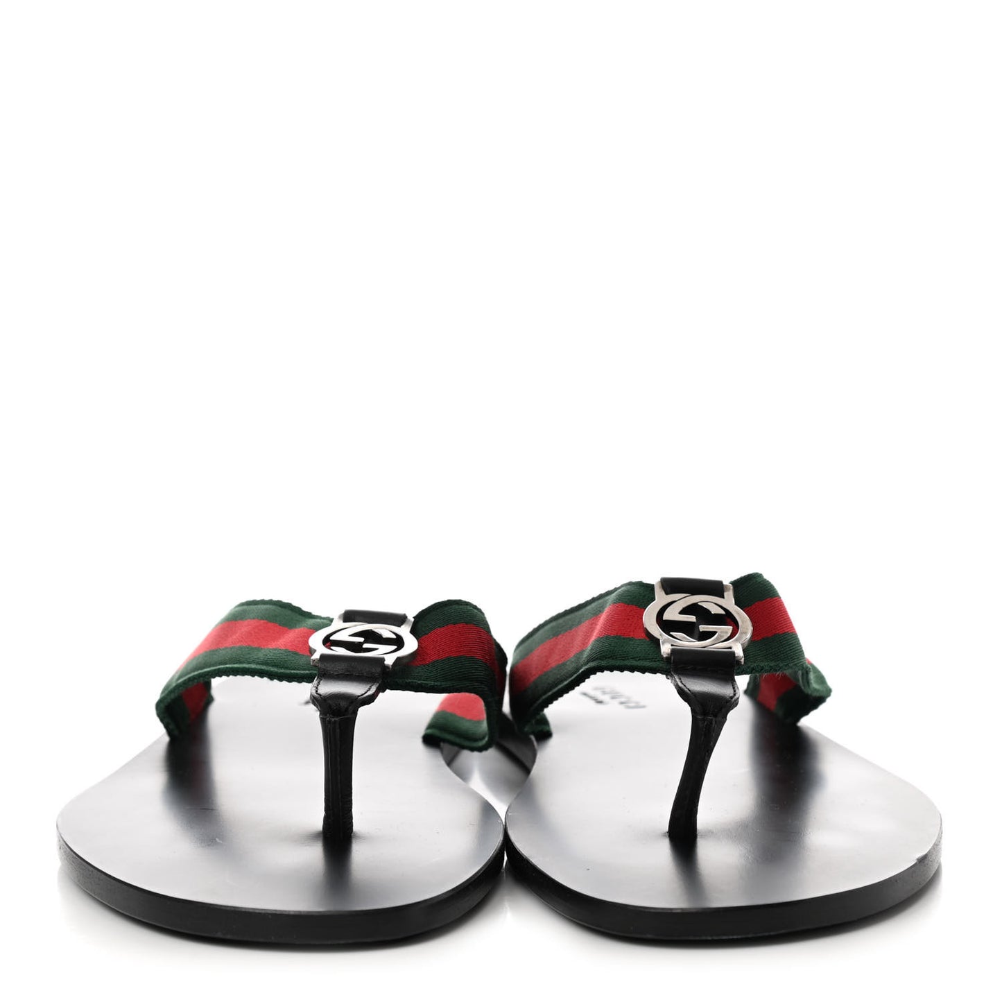 Nylon Calfskin Web Mens Thong Sandals 9 Green Red Black