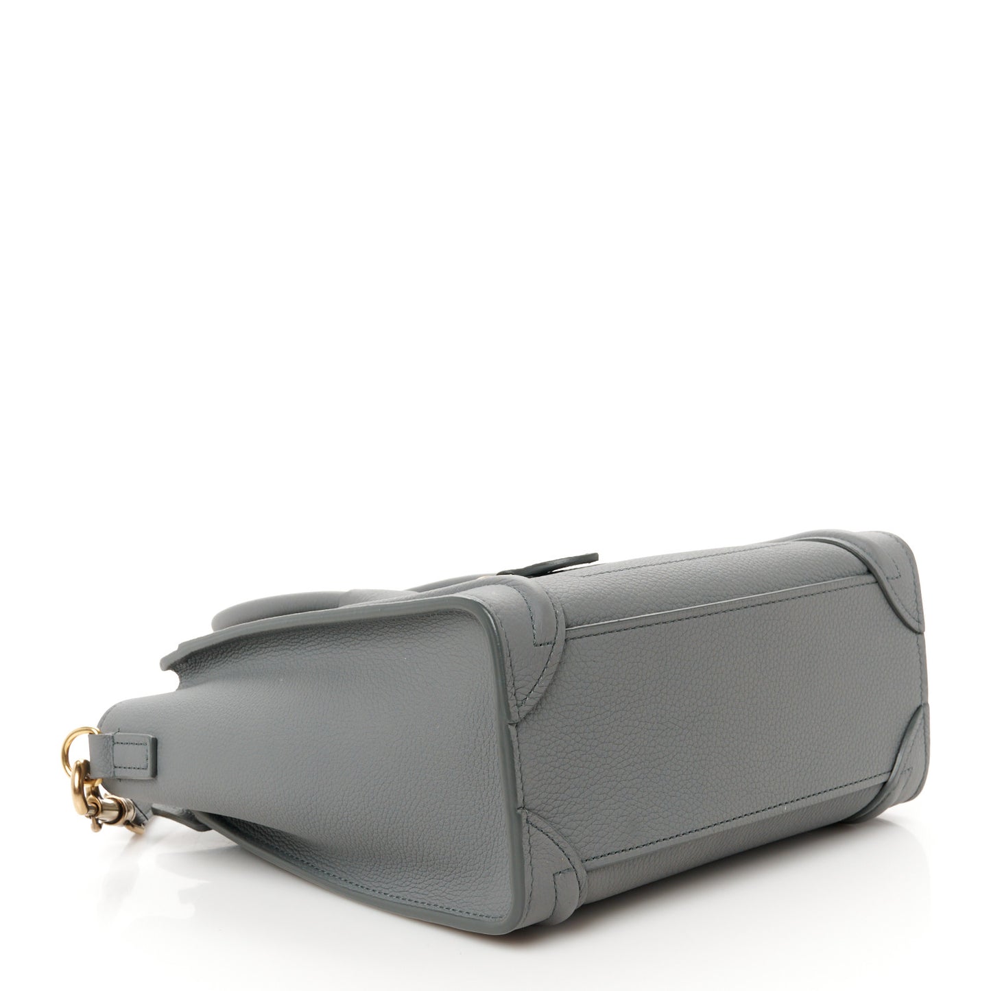 Drummed Calfskin Nano Luggage Kohl