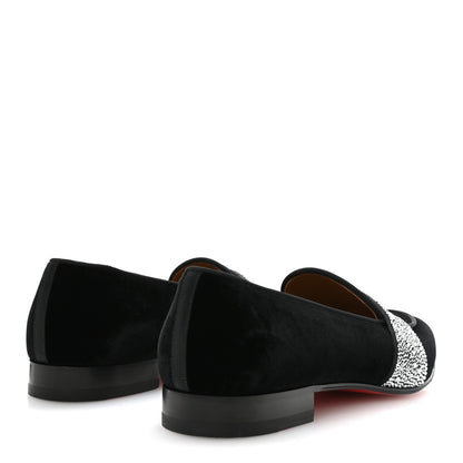 Christian Louboutin Velvet Strass Mens Nit Night Flat Loafers 43.5 Black 5 of 7