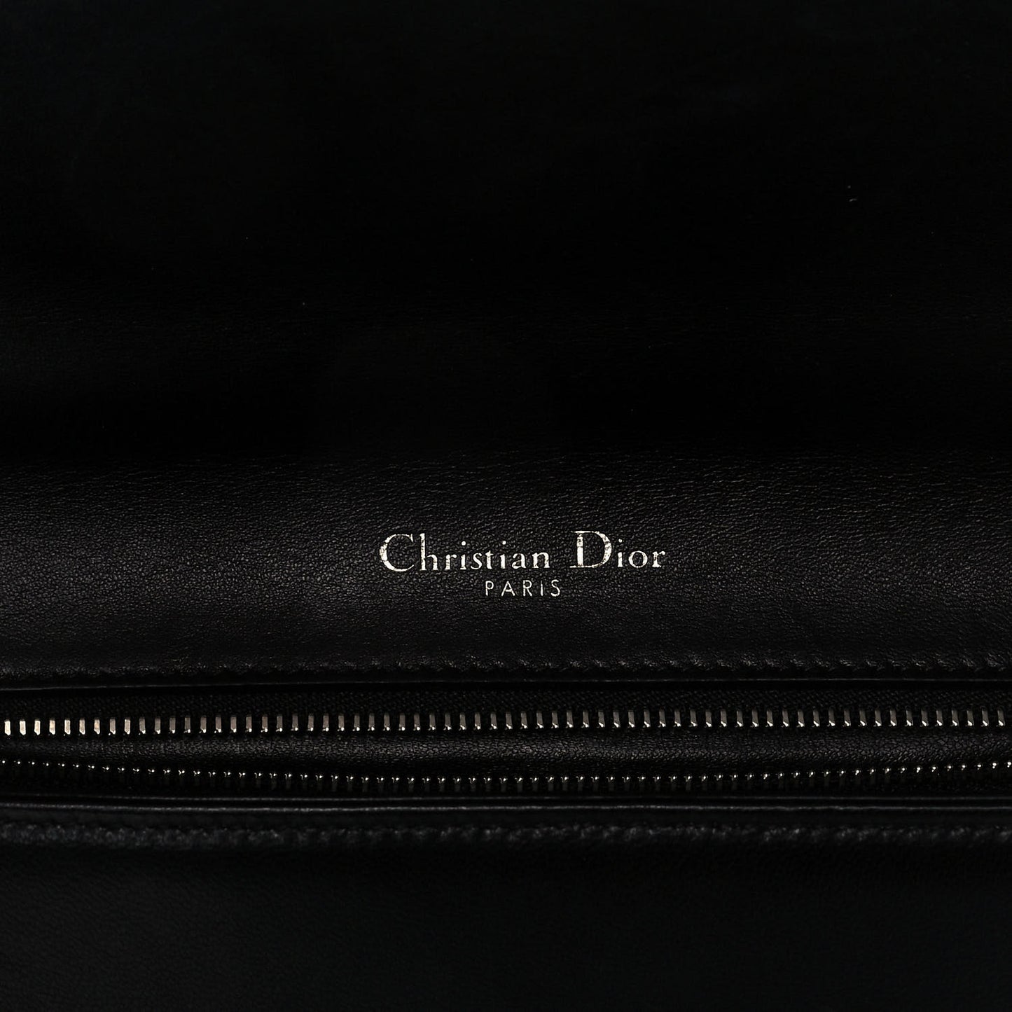 Lambskin Sequin Medium Diorama Flap Bag Black