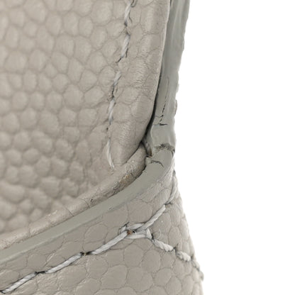 Chanel Grained Calfskin Small Stitched Flap Grey 12 of 15