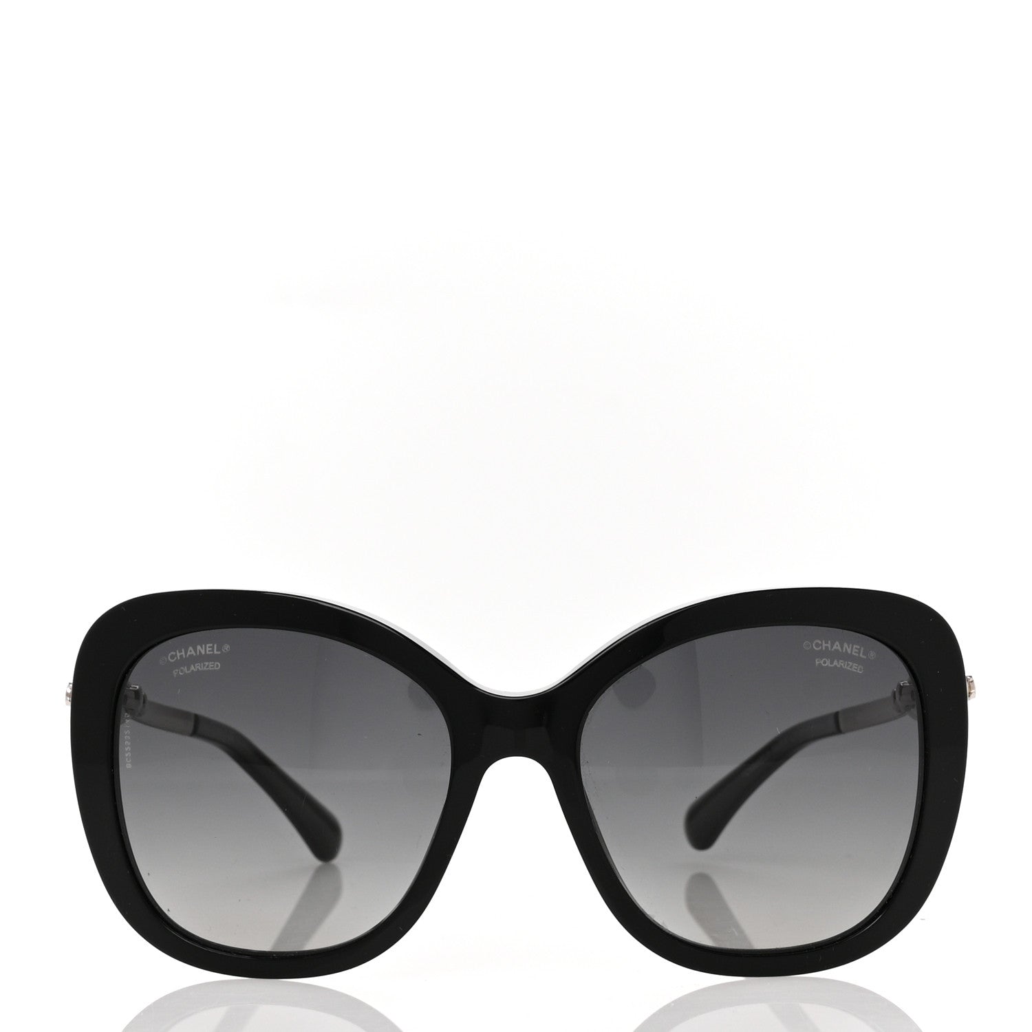 Chanel Acetate Butterfly Winter Pearl Sunglasses 5339-H Black 2 of 8