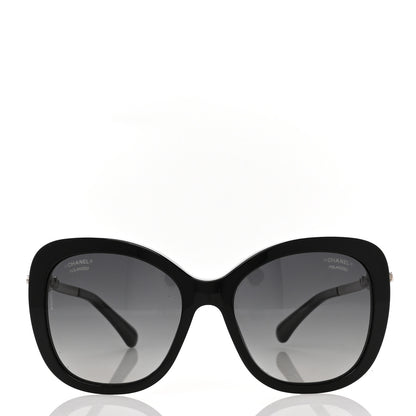 Chanel Acetate Butterfly Winter Pearl Sunglasses 5339-H Black 2 of 8
