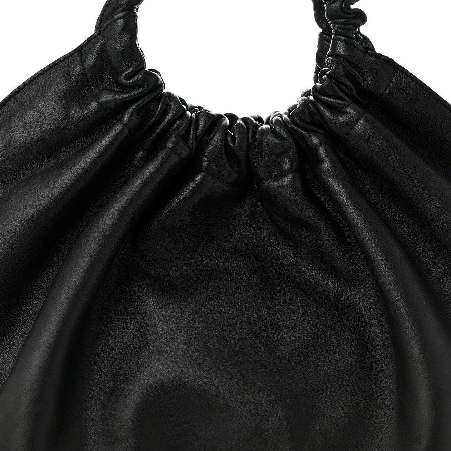 Calfskin Double Circle Bag Black