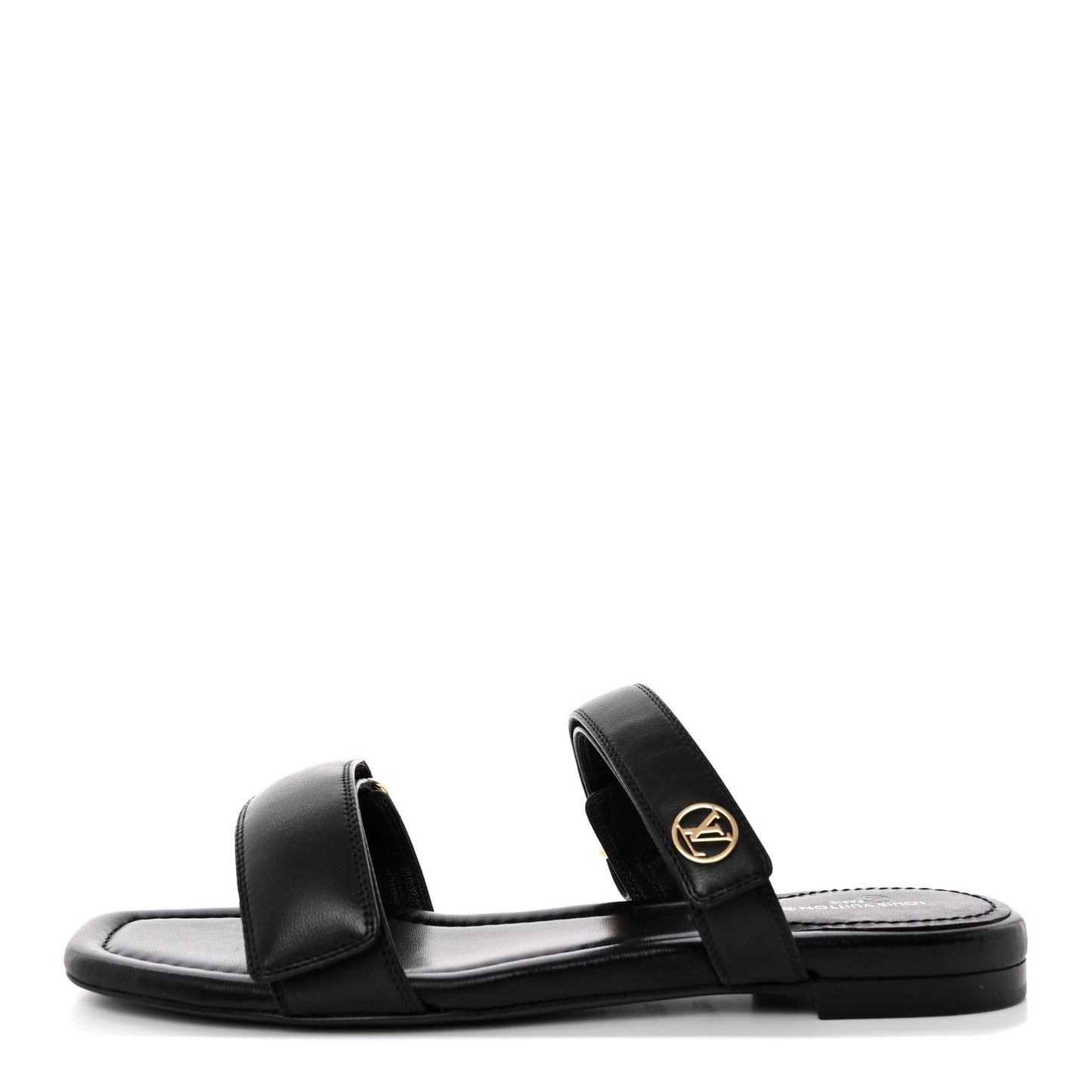 Lambskin Flat Sandal 36.5 Black