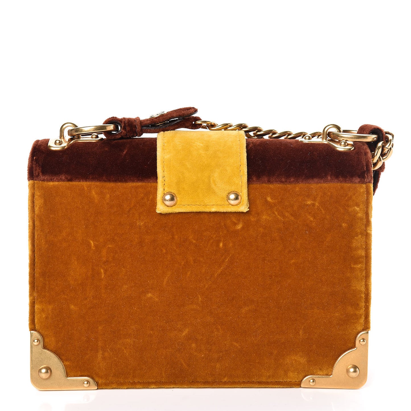Velluto Lions Head Cahier Shoulder Bag Ambra